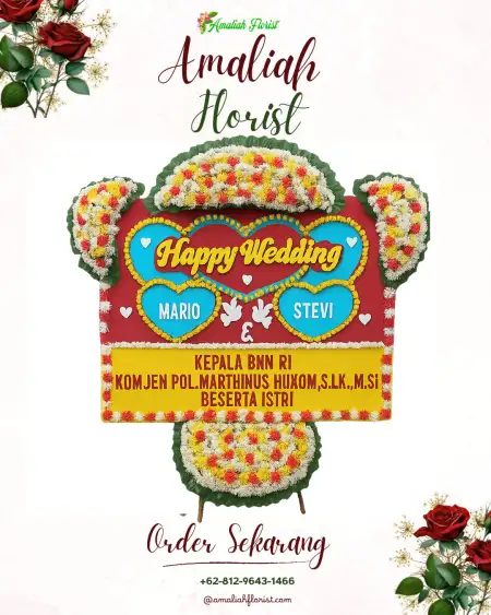 Papan Bunga Pernikahan Libuo